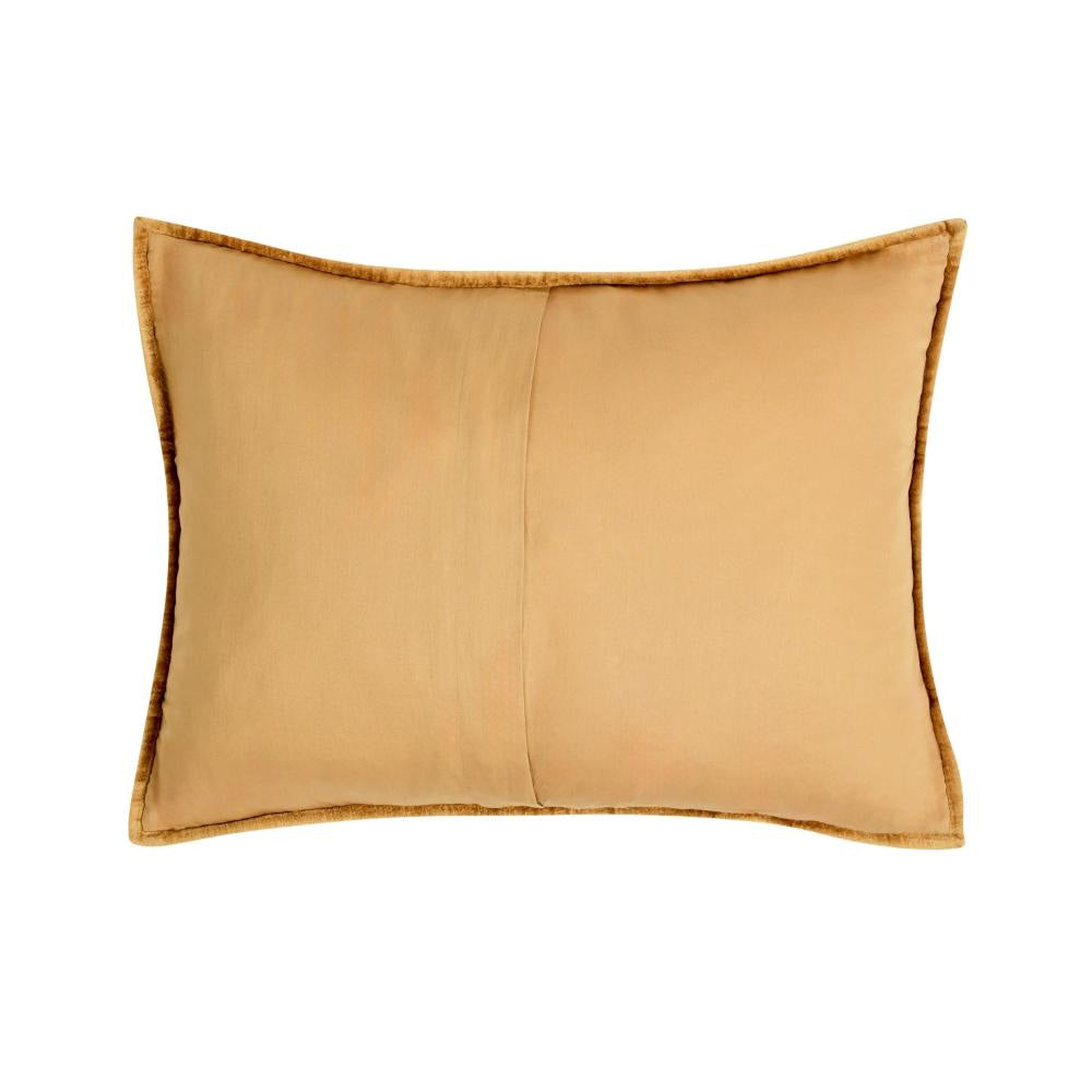Romie Standard Pillow Sham Honey Gold Rayon Velvet Cotton 20x26 BM331985