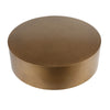 Rano Coffee Table 40 Inch Round Brass Iron Top Modern Drum Shape