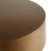 Rano Coffee Table 40 Inch Round Brass Iron Top Modern Drum Shape