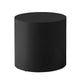 Rano Side End Table, 19 Inch Black Round Iron Top, Modern Drum Shape