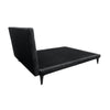 Blor King Size Platform Bed Dark Gray Polyester Upholstered Metal