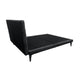 Blor King Size Platform Bed Dark Gray Polyester Upholstered Metal