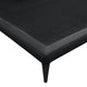 Blor King Size Platform Bed Dark Gray Polyester Upholstered Metal