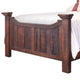 Bry King Size Bed Classic Dark Brown Rustic Mango and Pine Wood Frame