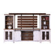 Ata Wall Unit Media TV Stand with Shelves White Brown Pine Wood BM332021