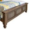Sim California King Bed Antique White Weathered Gray Solid Pine Wood