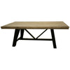 Ross Dining Table Rich Brown Black Mango Wood Rectangular 78 Inch BM332036