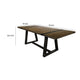 Ross Dining Table Rich Brown Black Mango Wood Rectangular 78 Inch BM332036