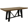 Pola Counter Height Table, Dual Tone Gray and Brown Pine Wood, 79 Inch