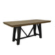 Pola Dining Table, Dual Tone Gray and Brown Solid Pine Wood, 79 Inch