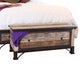 Fena King Size Bed Iron Nailhead Details Multicolor Solid Pine Wood