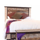 Fena California King Bed Iron Nailhead Details Multicolor Pine Wood