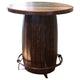 Fena Bar Height Bistro Table Barrel Design Brown Solid Wood 30 Inch BM332064