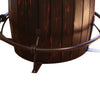 Fena Bar Height Bistro Table Barrel Design Brown Solid Wood 30 Inch BM332064