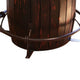 Fena Bar Height Bistro Table Barrel Design Brown Solid Wood 30 Inch BM332064