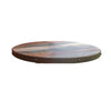 Fena Bar Height Bistro Table Barrel Top 2 Shelves Brown Wood Metal BM332065