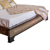 Amy King Size Bed Farmhouse Antique Gray and Brown Solid Pine Wood
