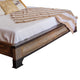 Amy California King Bed Farmhouse Antique Gray and Brown Solid Wood