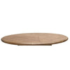 Loe Coffee Table 54 Inch Round Top w Cross Base Brown Poplar Wood BM332096