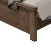 Loe Queen Size Bed Tall Panel Headboard Walnut Brown Poplar Wood