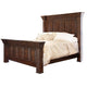 Siya Queen Bed with Classic Panel Headboard Brown Solid Pine Wood