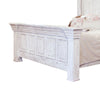 Siya Queen Bed with Classic Panel Headboard Distress White Pine Wood