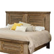 Maze King Size Bed with Classic Molded Design Brown Solid Pine Wood