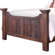 Bry California King Bed Slatted Panel Design Brown Mango Parota Wood BM332112
