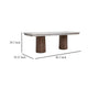 Kohl Dining Table 87 Inch Rectangular Cream Top Brown Mango Wood BM332113