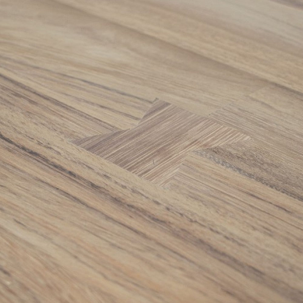 Umey Dining Table 79 Inch Brown Parota Wood Top Black Iron Base BM332115