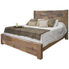 Umey Queen Size Bed Panel Headboard Cappuccino Brown Mango Wood