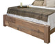 Umey King Size Bed Panel Headboard Cappuccino Brown Mango Wood