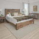 Umey King Size Bed, Panel Headboard, Cappuccino Brown Mango Wood