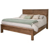 Olum Queen Size Platform Bed Panel Headboard Towny Brown Mango Wood