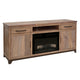 Umey TV Console with Electric Fireplace, Remote, 70 Inch Medium Brown