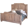 Genie Queen Size Bed Classic Rustic Sand Brown Solid Mango Wood