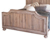 Genie King Size Bed Classic Rustic Style Sand Brown Solid Mango Wood