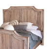 Genie California King Bed Classic Rustic Sand Brown Solid Mango Wood