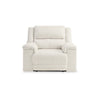 Ashley Dino Power Recliner Chair USB Ports and Block Arms White Polyester BM332155