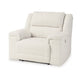 Ashley Dino Power Recliner Chair USB Ports and Block Arms White Polyester BM332155