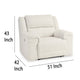 Ashley Dino Power Recliner Chair USB Ports and Block Arms White Polyester BM332155