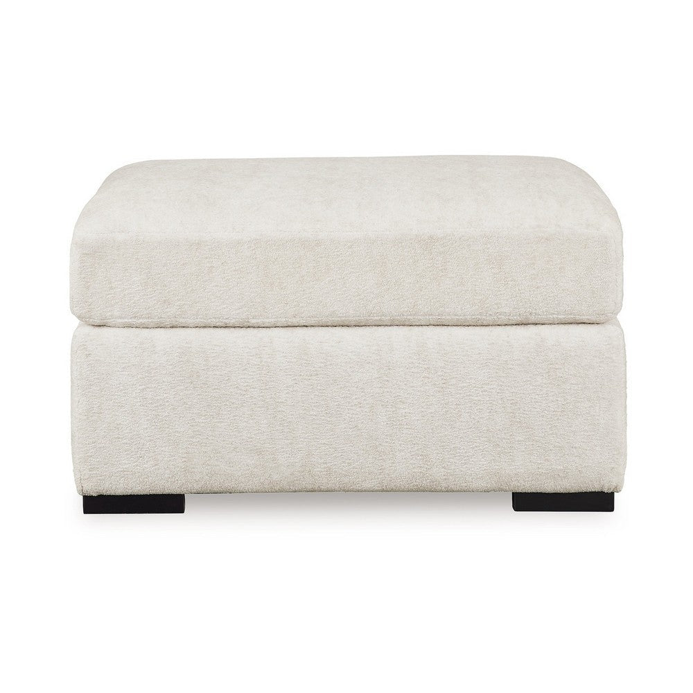 Ashley Akon Oversized Ottoman Modern Plush Ivory Polyester 39 Inch Square BM332156