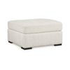 Ashley Akon Oversized Ottoman, Modern Plush Ivory Polyester 39 Inch Square