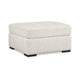 Ashley Akon Oversized Ottoman, Modern Plush Ivory Polyester 39 Inch Square