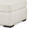 Ashley Akon Oversized Ottoman Modern Plush Ivory Polyester 39 Inch Square BM332156
