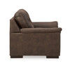 Ashley Danie Accent Chair Pillow Arms Jumbo Stitch Tufted Brown Faux Leather BM332157