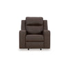 Ashley Livie Manual Rocker Recliner Chair Dark Brown Gray Faux Leather BM332162