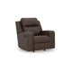 Ashley Livie Manual Rocker Recliner Chair Dark Brown Gray Faux Leather BM332162