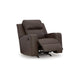 Ashley Livie Manual Rocker Recliner Chair, Dark Brown Gray Faux Leather
