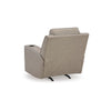 Ashley Livie Manual Rocker Recliner Chair Cupholder Beige Gray Faux Leather BM332165